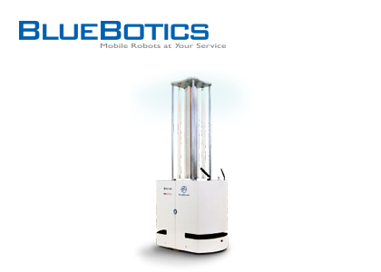 自律走行型紫外線(UV-C)照射ロボット(BlueBotics社)