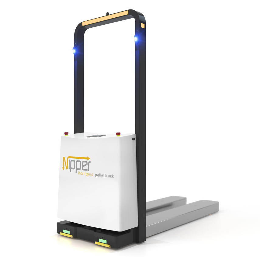 自律走行フォーク型搬送ロボット（Nipper社）
